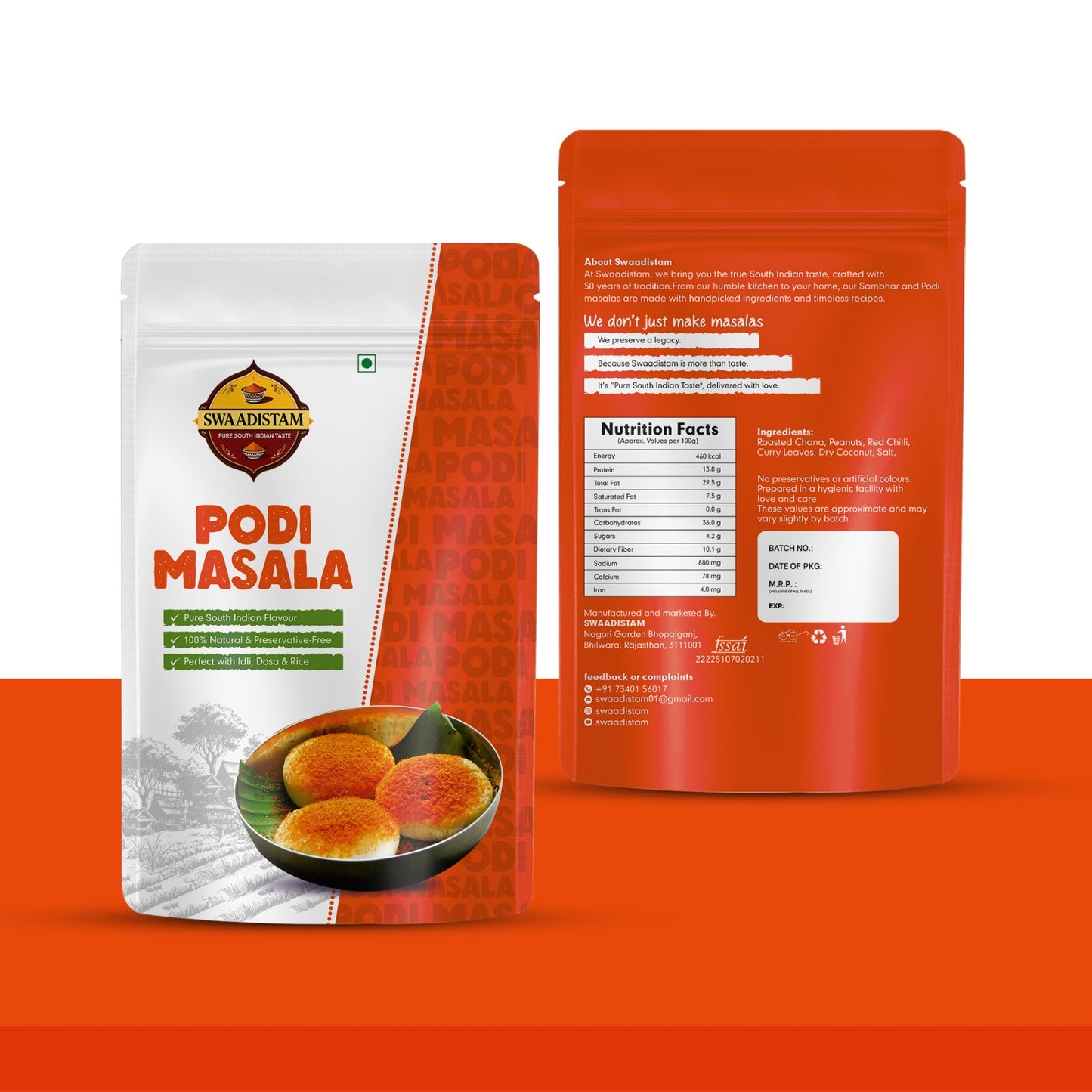 Buy Sambhar Masala & Get 100gm Podi Masala FREE!
